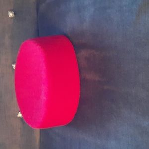 Jackie O Red Pillbox Hat